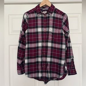 {American Eagle} AHH-Mazingly Soft Flannel Button-Down Boyfriend Fit - Small